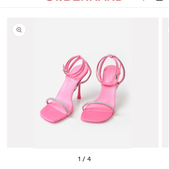 Jonathan Simkhai Shoes - Jonathan Simkhai Pink Satin and Rhinestone Heels